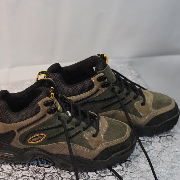 Mens Pathfinder Leather upper steel toe Work/hiking boots SZ 8 W - Picture 2 of 5